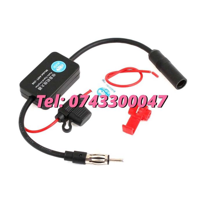 Amplificator De Semnal Antena Radio Auto Fm 12v