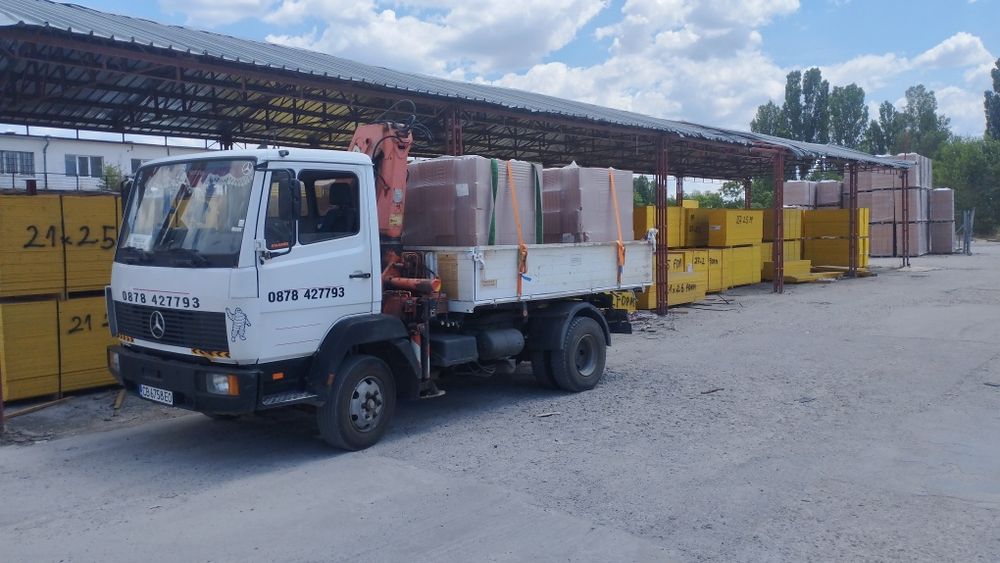 Транспорт със самосвал с кран за София и околностите