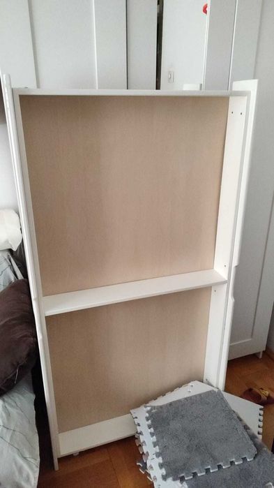 Pătuț copil alb 70x140 cu ladă de depozitare pe roți