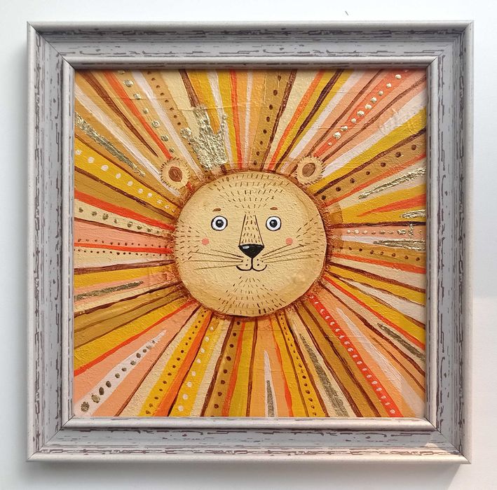 Картина в раме "Лев"