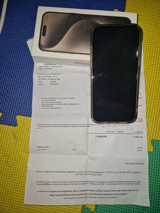 Vând Apple IPhone 15 Pro Max 1TB