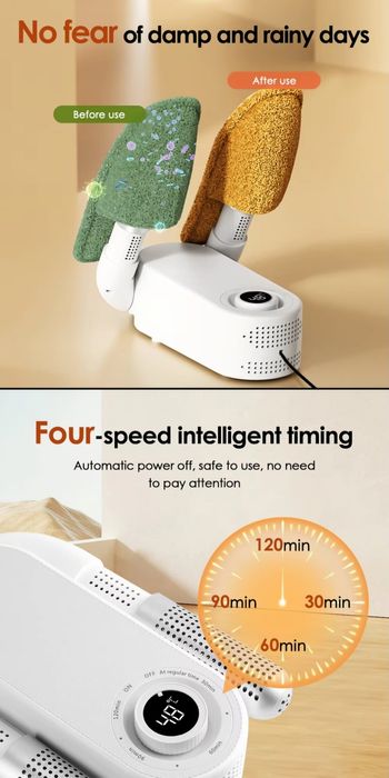 Сушилка для обуви шапок перчаток носков проводной с синим цветом