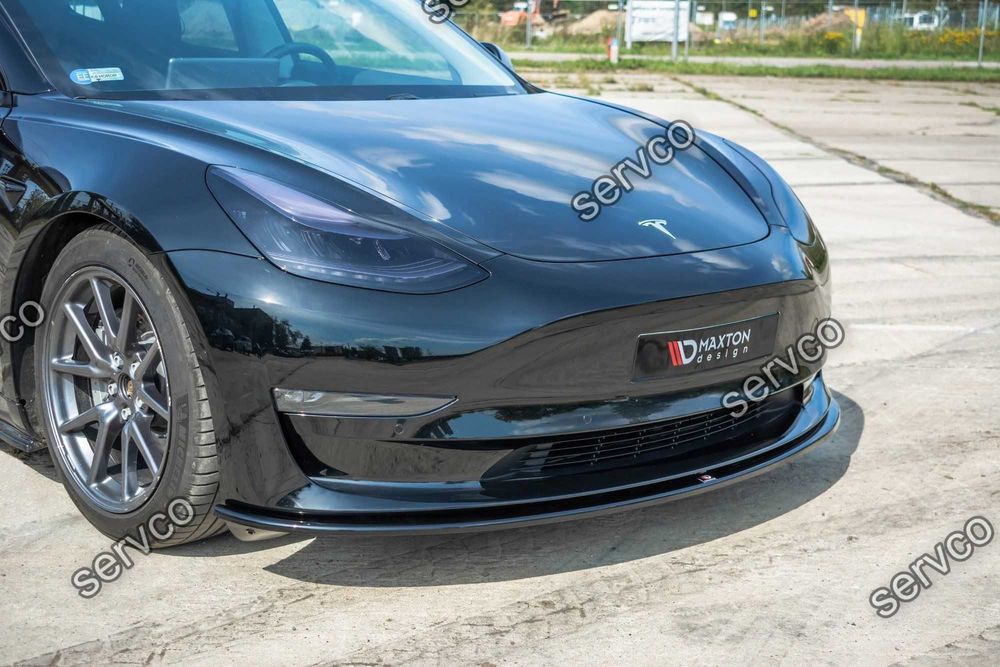 Prelungire splitter bara fata Tesla Model 3 2017- v1 - Maxton Design