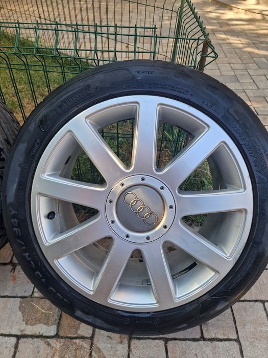 Jante roti originale audi R 17,5x112, cauciucuri 225.45.17