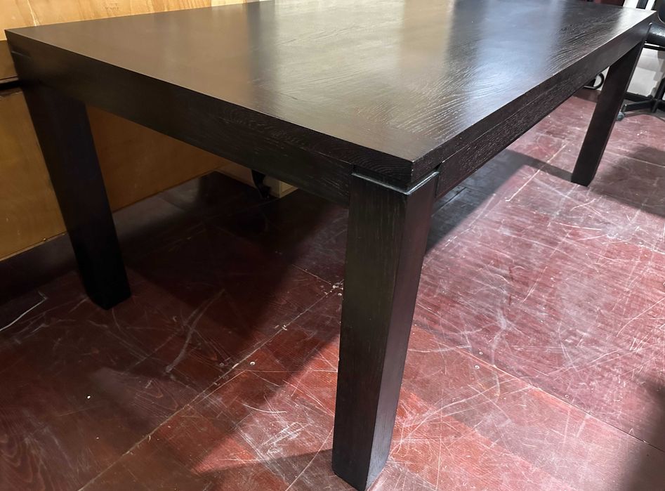 Masa din lemn masiv de stejar Wenge; Masa dining cu blat 200x100 cm