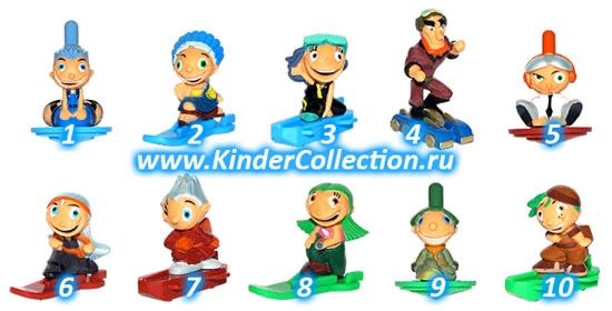 Скейтбордисты игрушки киндер 2008