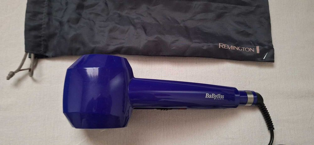 Ondulator complet automat BaByliss Curl Secret C904PE, Selector de temperatura: 185°C si 205°C, Element ceramic profesional, Albastru