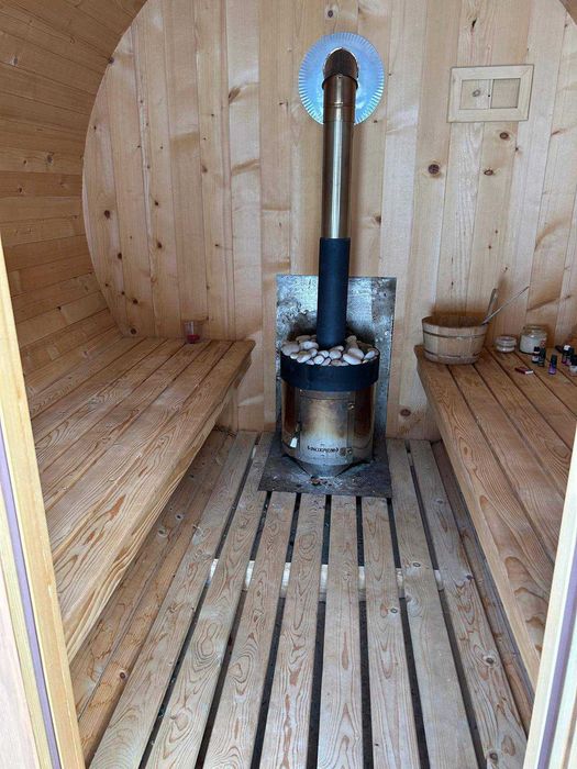 Vand Sauna butoi ,cu soba