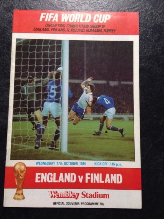 Оригинални футболни програми на Англия от 1968 до 1985 г.