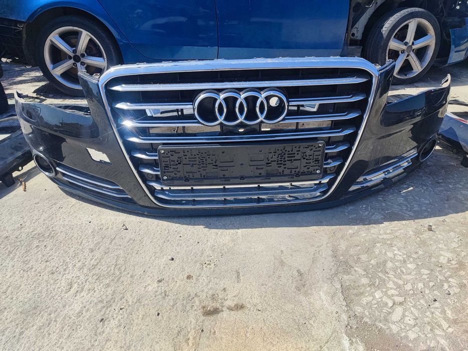Оборудвана предна броня Audi A8 D4 4H 2013г с решетки за дистроник