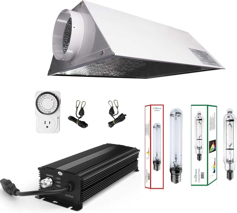 SunStream 600w HPS MH система за растения, капак с въздушно охлаждане