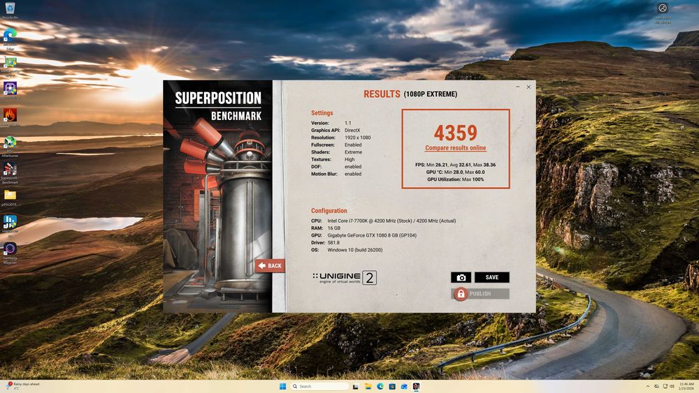 Настолен компютър - i7-7700K / GTX 1080 / 16GB RAM