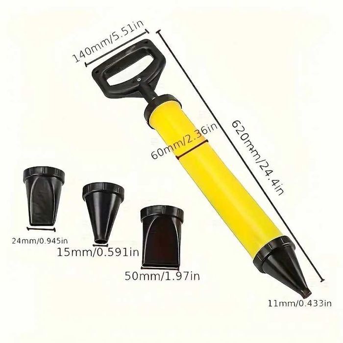 Шприц за фугиране на камъни, Черен