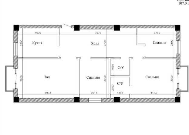ЖК "Муфаррах" 4/4/6,  111 кв.метр коробка, Ц-4  (НБ)
