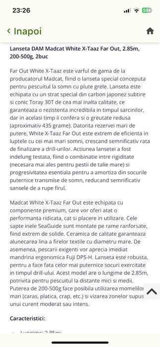 Vand DAM Madcat x taaz 2,85 m