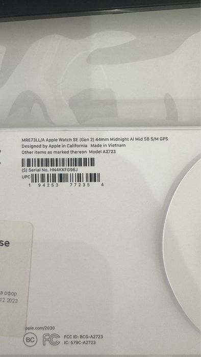 Часы Apple Watch SE (Gen2) 44 mm Midnight