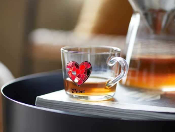 Cadou Valentines unicat cana pictata persoanlizata