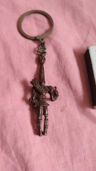 Брелок Золотой человек латунь