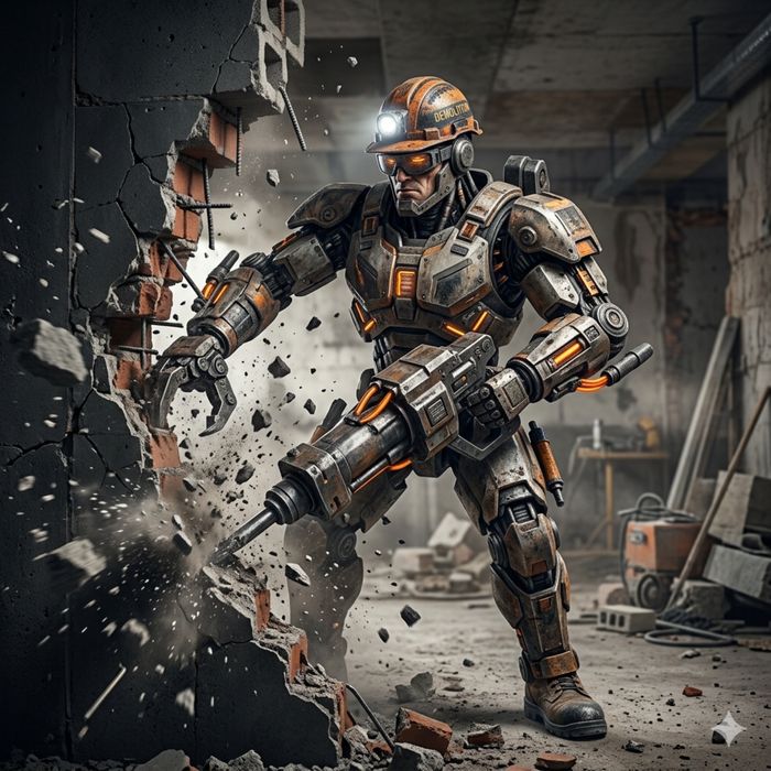 Демонтаж стен любой сложности гипсакарт штукатурка пол потолок проемы