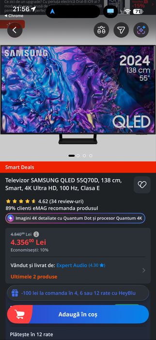 Televizor SAMSUNG QLED 55Q70D