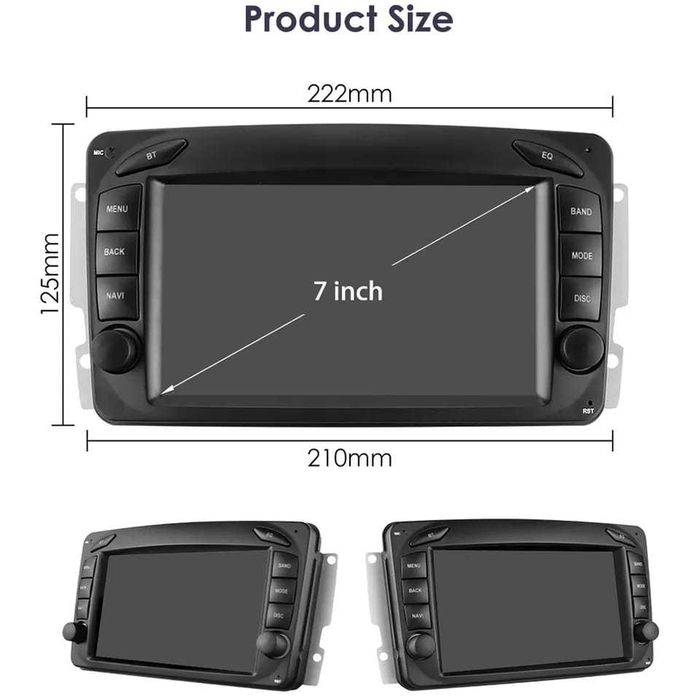 Navigatie Android CARPLAY Mercedes C class Vito