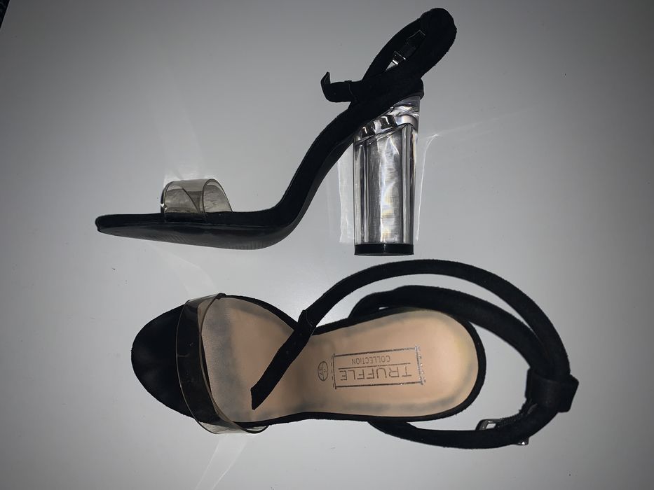 Sandale cu toc transparent Truffle UK- ASOS