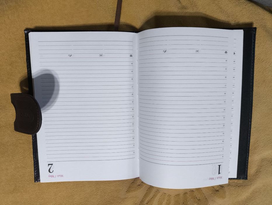 Деловой дневник  в кожаном переплёте