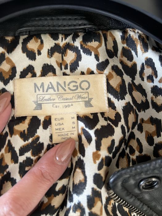 Естествена кожа яке на Mango