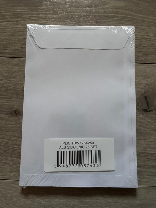 Plicuri B5, 25 buc/set, siliconic 4 seturi