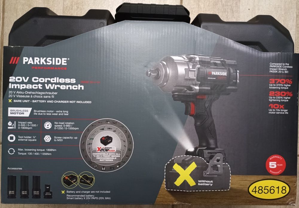 Parkside C4  performance 1898Nm pistol nou roti 20V cu impact percutie