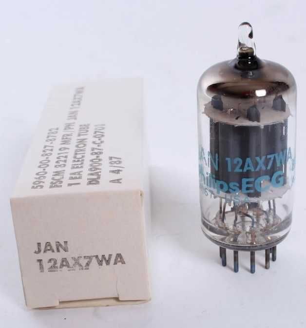 Вакуумная радиолампа Philips12AX7  (аналог лампы ECC83)