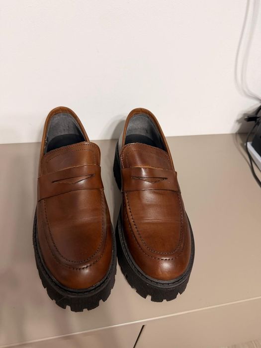Mocasini/loafers de piele maro