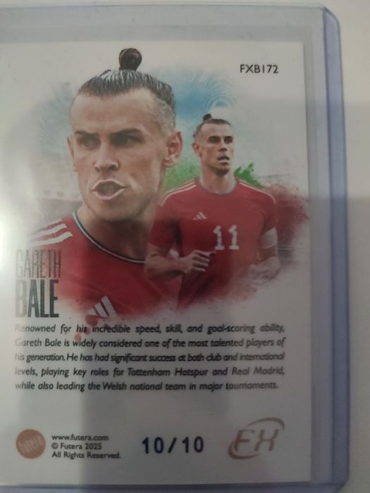 Cartonaș futera 2025 Gareth Bale numerotat (10/10)