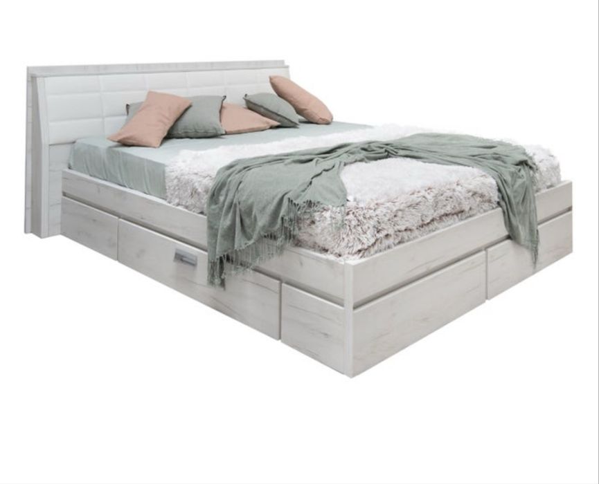 Vand pat dormitor 160x200 cu noptiere si saltea