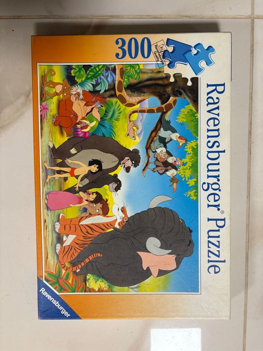 Детски пъзели книга за джунглата 300 части равенсбургер и кон 200