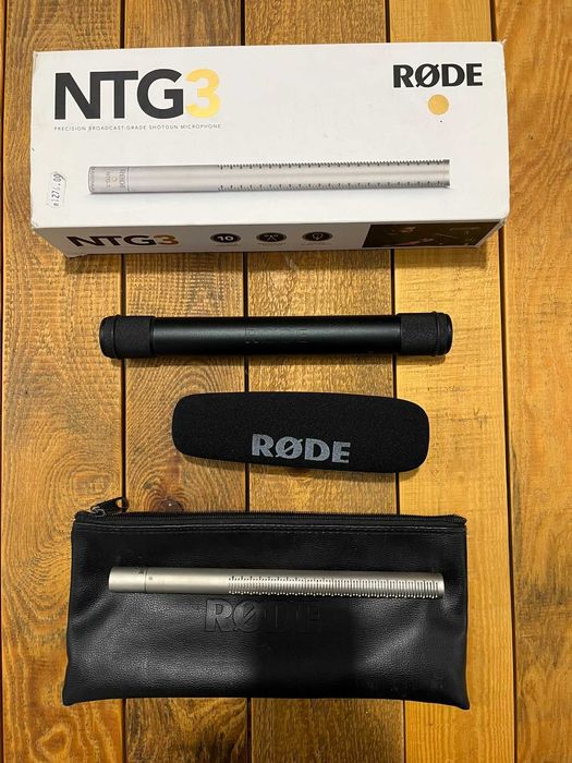RØDE NTG3 професионален микрофон + Rycote Dead Cat - като нови