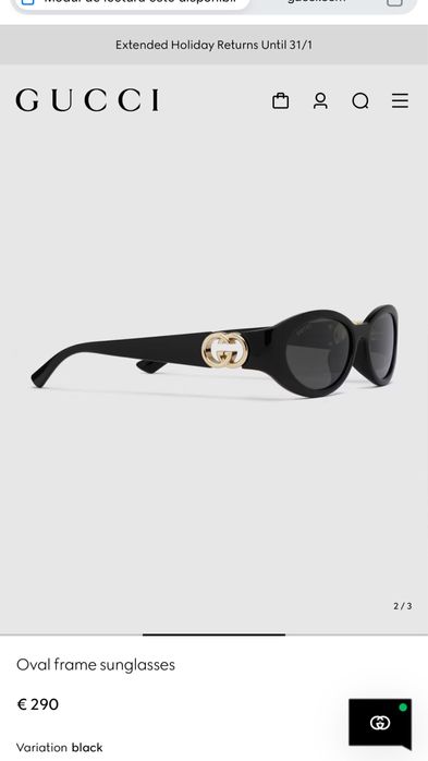 Ochelari de soare dama Gucci GG16660S 001, 54-16 135 S, noi, originali