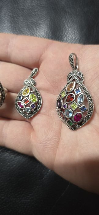 Set din argint pietre prețioase