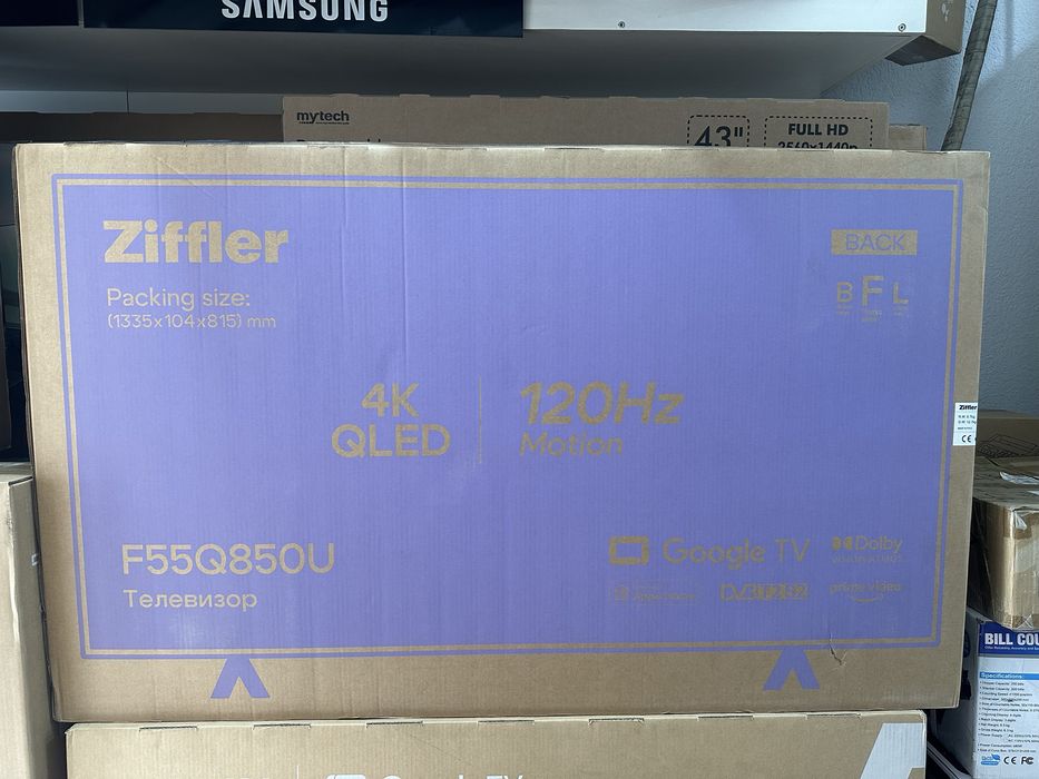 Ziffler 55 4K Qled Googl tv 120 hz