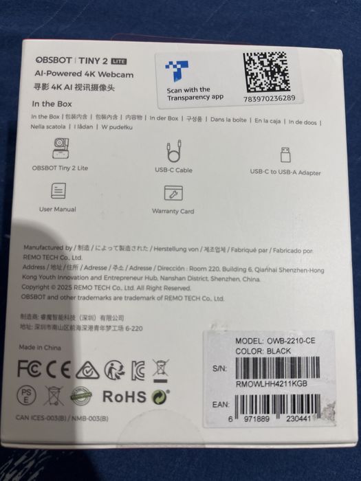 Camera de supraveghere OBSBOT Tiny2 lite