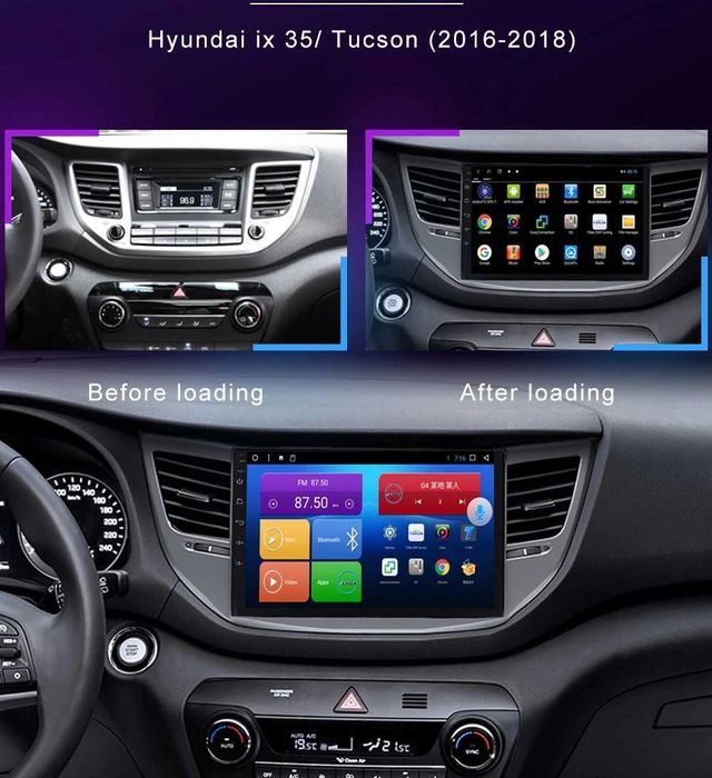 Navigatie Android Hyundai Tucson,Elantra,Accent,Terracan,SANTAFE,GETZ
