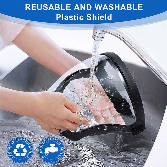 Маска за работа предпазен щит за лице с филтър прозрачна защитен шлем