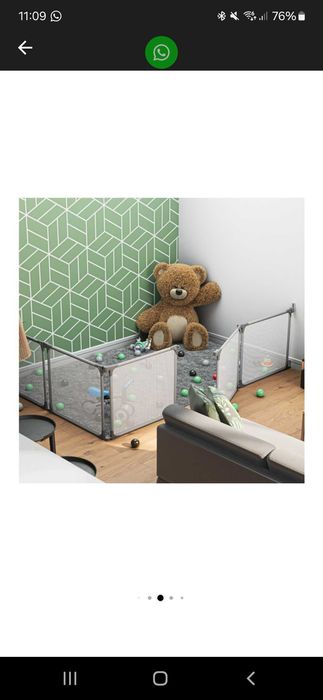 Spatiu de joaca Tulano Cozy 70, 6 piese, Gri deschis/Alb