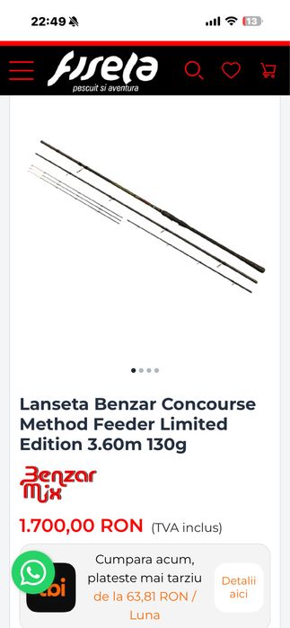 Benzar Concourse Method feeder Special Esition
