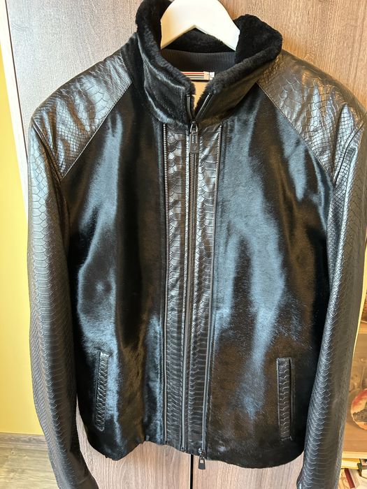 Кожено яке с агнешки плюш