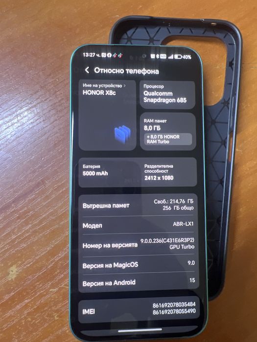 Honor x8c 256gb 8gb,ram turbo
