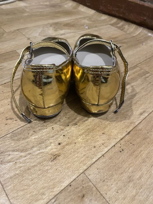 Туфли для танцев золотистые