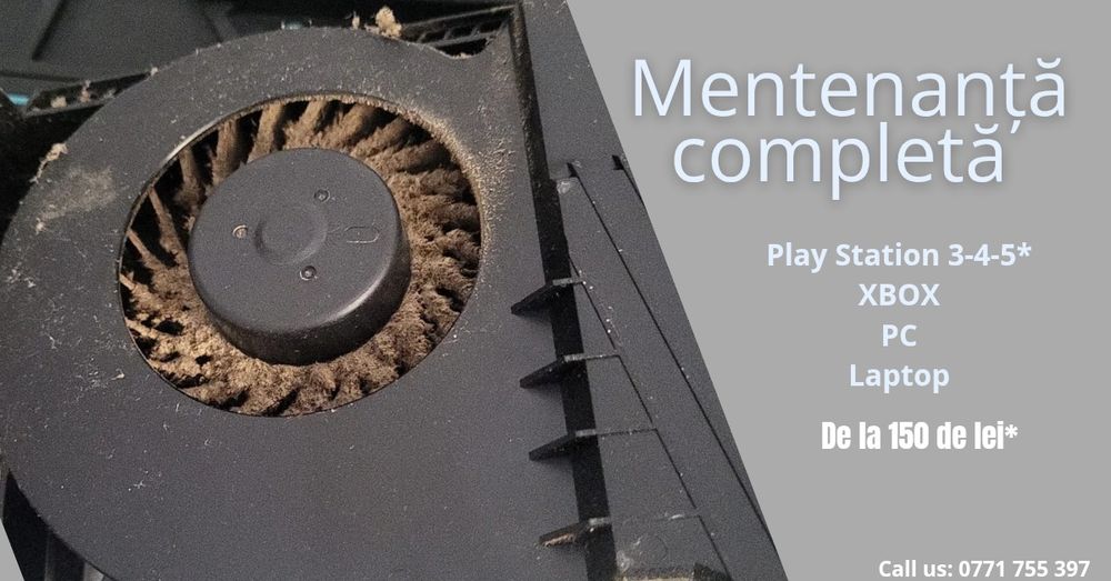Reparații & mentenanță PC, laptop, console gaming