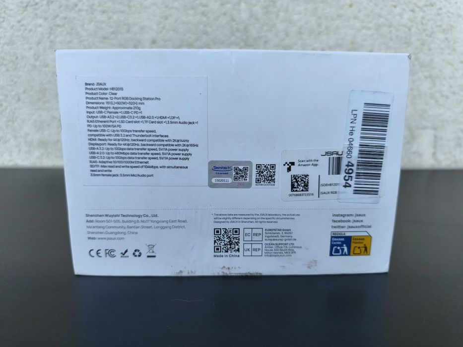 Statie de andocare JSAUX cu hub RGB HDMI 4K 120Hz 5Gbps HB1201S pentru Steam Deck