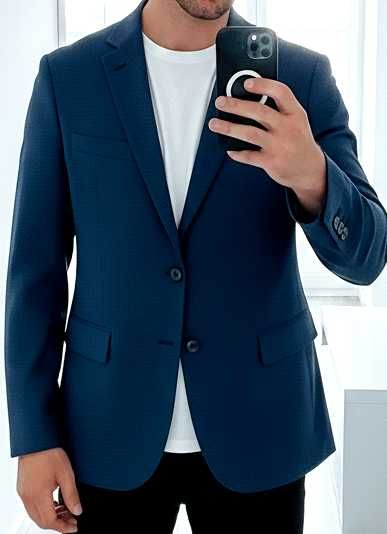 Sacou barbati bleumarin nou
